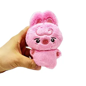 Custom Stray Kids K-pop cute pink plush doll keyring