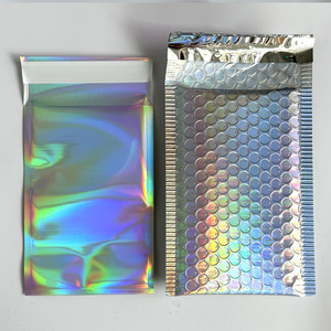 Không thấm nước gửi thư túi bao bì nhiều màu vận chuyển phong bì Holographic độn phong bì kim loại bong bóng bưu phẩm với logo - Product Image 1