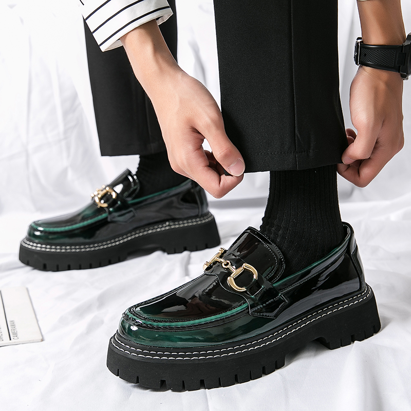 靴 High Sole Leather Shoes High Sole Increase Leather Shoes For Men Streetwear Fashion
