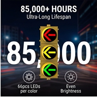 Feu de signalisation LED de haute qualité 300 mm, 3 couleurs, avec flèche directionnelle pour véhicules, indicateur de signalisation pour la guidage routier et les nappes croisées