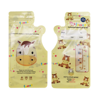 Sacs de stockage de lait pour bébé 100% personnalisés de qualité alimentaire sans BPA Sac de stockage de lait maternel à détection de température réutilisable avec double fermeture éclair
