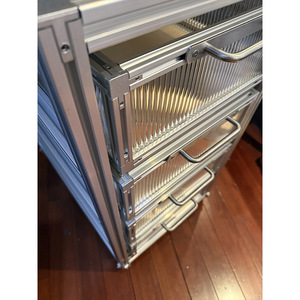 Aluminum Profile Storage Cabinet 4 Drawers Minimalist Design Multipurpose Living Room Bedroom Cabinet - Product Image 2