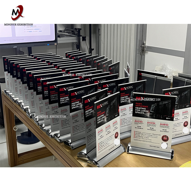 High Quality Mini Table Roll up Banner A3/A4 Size Promotion Aluminum Advertising Display Banner Stand for Business and Signage