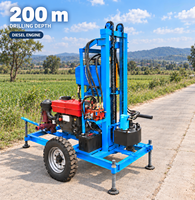 Petite Foreuse de Puits d’Eau Remorquable 150m 200m 35HP Diesel Hydraulique sur Mesure Machine de Forage de Puits pour Irrigatio