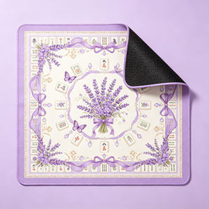 Tapis de Mahjong Thème <span class=keywords><strong>Café</strong></span>, Imprimé Bibliothèque Vintage, Tapis de Table Antidérapant pour Jeu de Mahjong Américain, Jeux de Société pour Fêtes Familiales - Product Image 2