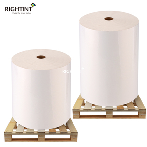 60Mic flexography ม้วนพิมพ์ไวนิลสีขาวมันวาวฉลากเปล่าม้วนจัมโบ้สำหรับการพิมพ์แบบยืดหยุ่น - Product Image 4