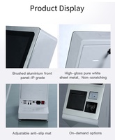 Quiosco de escáner de impresora de pantalla táctil capacitiva de 15,6 "21,5" 32 "autoservicio pago de pedidos quiosco de pago de pie