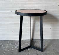 Table de chevet sur mesure en acier inoxydable, table d'angle vintage noire, base de table antique, mobilier d'hôtel, cadre métallique, bancs de bureau sur mesure BNB