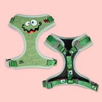 Harnais pour chien Halloween personnalisable sangle de poitrine sans traction sécurité réfléchissante pour costume d'animal de compagnie remise en gros nylon durable