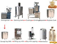 Extrudeuse commerciale de soja de machine de lait de soja d'acier inoxydable entièrement automatique avec le filtre pour des industries de tofu de nourriture de haricot