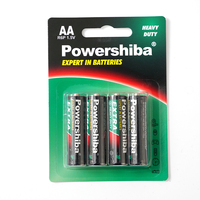 Powershiba R6 1.5V AA UM3 batterie Super robuste Zinc carbone crayon batterie pour jouets télécommandes appareils ménagers
