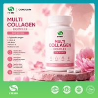 Capsules de complexe multi-collagène pour femmes, types I, II, III, V, X, biotine, VC, améliore l'immunité, antioxydant, soutien de la peau, des cheveux, des ongles et des articulations