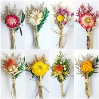 Boho Set Mini Bouquet de Fleurs Séchées Naturelles Fleurs Préservées pour la Table Décoration de Mariage Boîte aux Lettres Cadeaux