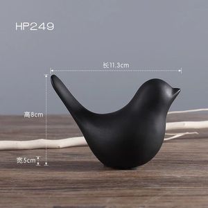 Vente en gros de décoration d'<span class=keywords><strong>oiseau</strong></span> en céramique noire et blanche créative ornements de style moderne pour décor de figurine d'<span class=keywords><strong>oiseau</strong></span> de bureau de salon - Product Image 2