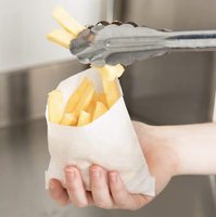 Sac en papier kraft personnalisé pour emballage alimentaire, résistant à la graisse, de qualité alimentaire, écologique, pour snacks, crêpes et tartes à emporter