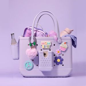 Bolsa de Playa de EVA con Logotipo Personalizado, Diseño con Orificios y Adornos, Lavable, Portátil, para Mujer, Viajes, Verano, Piscina - Product Image 1