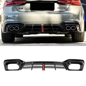 Diffusore Posteriore Stile A Nero Lucido con Luce LED per <span class=keywords><strong>Audi</strong></span> A5 B9.5 <span class=keywords><strong>S</strong></span> <span class=keywords><strong>Line</strong></span> <span class=keywords><strong>2021</strong></span>+ Diffusore Paraurti Posteriore - Product Image 1