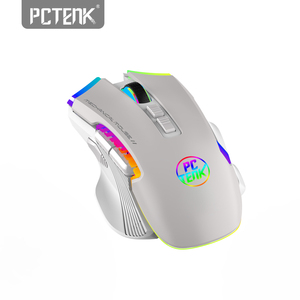 Hot Bán Có Thể Sạc Lại Lập Trình 2.4G RGB Tùy Chỉnh Chơi Game Thuận Tay Phải Máy Tính Để Bàn Kim Loại Kép Bẫy USB Không Dây Slayer Chuột - Product Image 2