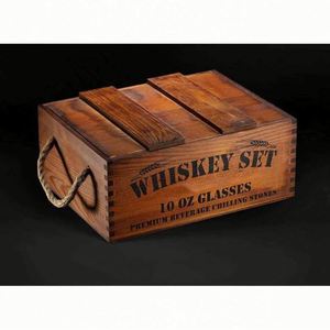 Coffret Cadeau Personnalisé avec Logo : Pierres à Whisky en Granit, Verres à Bourbon et à Vin, Verres à Shot de Whisky pour Hommes, Boîte en Bois et Cadeaux Associés - Product Image 5