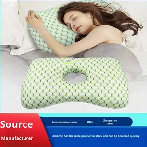 Wholesale Ear Hole Pillow Side Sleeper Ear Piercing Cushion Soft Cotton Pillow Factory Supply for Sleeping Home Care - Product Image 6