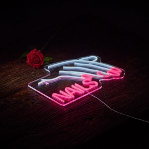 Nail salon neon LED indoor hanging USB powered wall decoration shop <b>sign</b> indicator light ambient light luminous <b>sign</b> 5V 12V - Product Image 6