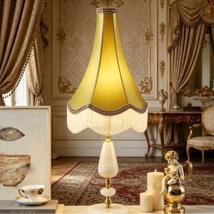 Lámpara de Mesa Clásica Francesa Retro E27 LED, Cuidado de la Vista, Decoración para Sala de Estar, Dormitorio, Estudio - Product Image 4