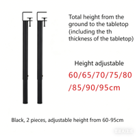 Supports de table télescopiques réglables en acier au carbone, sans perçage, à fixation par pince, pour bureau d'ordinateur, pieds en fer