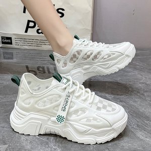 Nouvelle Arrivée Chaussures de Sport Femme Tendance <span class=keywords><strong>Plateforme</strong></span> Rehaussante Baskets de Course Extérieures Respirantes à Tige en Maille - Product Image 3