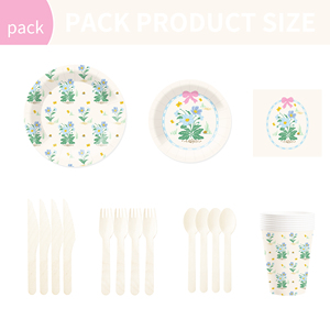 Decoraciones para Fiesta de Primavera DAMAI, Artículos para Fiesta de Té con Temática de Flores de No Me Olvides, Juego de Vajilla Desechable para Fiesta, Platos y Servilletas de Papel - Product Image 6