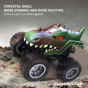 Camion dinosaure télécommandé JJRC 2.4G pour enfants, voiture télécommandée Jurassic avec chargeur et câble USB, jouets de simulation de dinosaures - Product Image 2