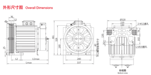 Мощный тяговый двигатель для лифта с редуктором, надежная тяговая машина для лифта FAXI320T - Product Image 3