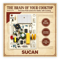 Carte mère PCB principale SUCAN SU 11R pour cuisinière infrarouge, avec contrôle intelligent du ventilateur, circuit imprimé durable pour l'assemblage de la cuisinière