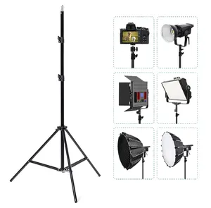 2.1m Aluminum Alloy Professional Tripod Stand Flexible Lightweight Camera Stand With OEM Logo For Live Ring Light Streaming
