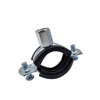 Collier de serrage économique en acier au carbone avec revêtement en caoutchouc, support anti-vibration pour tuyaux agricoles