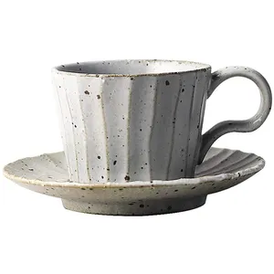 Caneca de cerâmica para café expresso, xícaras de cerâmica japonesa feita à mão com molhador