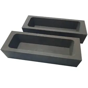 Artificial Graphite Fine Grain Refractory Supply Good Stability Metal Casting Big Size Artificial Graphite Boat