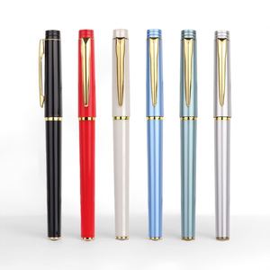 Bolígrafos Personalizados para Regalo Empresarial, Delgados, en Negro, Blanco y Azul, Punta de 0.5mm, Metálicos, Económicos, con Logotipo - Product Image 1