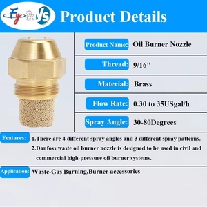 YS 80 độ Brass dầu vòi phun methanol DIESEL nhiên liệu không khí phun phun máy bay phản lực cho các bộ phận nồi hơi nhiên liệu dầu Burner phun vòi phun - Product Image 3