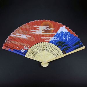 Portable Plastic Hand Fan Traditional Diy Advertising Custom Logo Printed Bamboo Paper Angel Promotional <b>Gift</b> - Product Image 2