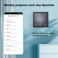 Termostato Intelligente Programmabile con Touchscreen TFT di Facile Installazione, Compatibile con Sistemi HVAC di Riscaldamento/Raffreddamento