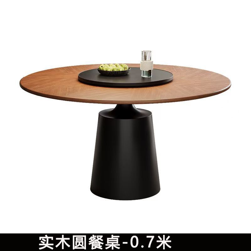 Solid wood round dining table - 0.7 meters