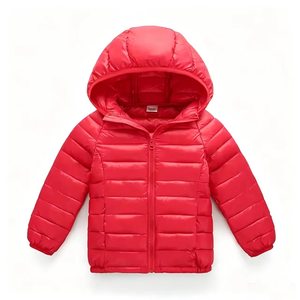 Giacche Leggere in Piumino per Uomo, Donna e <span class=keywords><strong>Bambino</strong></span> per Autunno e Inverno, Tinta Unita, con Cappuccio, in Tessuto di Cotone, Cappotto Corto Caldo per Neonati - Product Image 3
