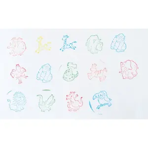 Timbres en bois avec des animaux, gadgets éducatifs personnalisés - Product Image 2