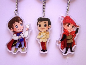OEM ODM Présentoirs et Breloques en acrylique, thèmes Héros et Princes (Aladdin, Éric, Li Shang, la Bête, Naveen, Flynn Rider), Cadeaux mignons - Product Image 2