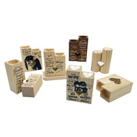 Porte-bougie en bois, Noël, mariage, table, ambiance romantique, porte-bougie en forme de cœur en pin