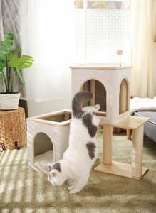 Pohon kucing <span class=keywords><strong>DIY</strong></span> serbaguna dengan postingan gores dan Area permainan yang dapat dilepas - Product Image 6
