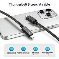 Cable de Datos Thunderbolt 5, Cable USB-C a C de 240 W, Transferencia de Datos de 80 Gbps, Ancho de Banda de 120 Gbps