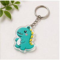 Porte-clés personnalisé en acrylique transparent et alliage de zinc, imprimé double face, logo personnalisé, cadeau d'anniversaire, cadeau de fête, vente en gros