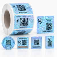 Etiquetas de Seguridad Anti-Falsificación con Código QR Azul Holográfico, Código de Serie Único Personalizado, Verificación de Autenticidad, a Prueba de Manipulación