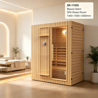 Sauna intérieur traditionnel de luxe sur mesure en bois massif de cèdre rouge, sauna infrarouge intérieur pour la maison en bois massif de cèdre rouge